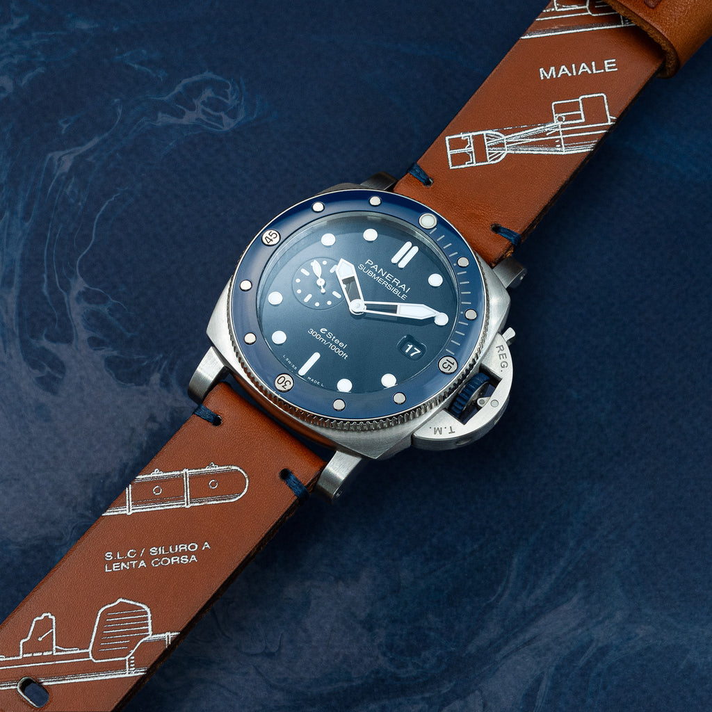 REM – Maiale – Laser engraved watch strap for Panerai – REM Straps