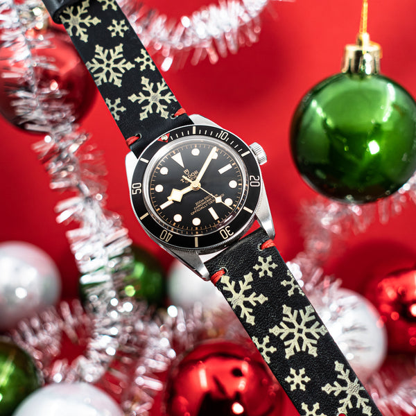 REM Snowflake Laser engraved watch strap for Tudor Black Bay